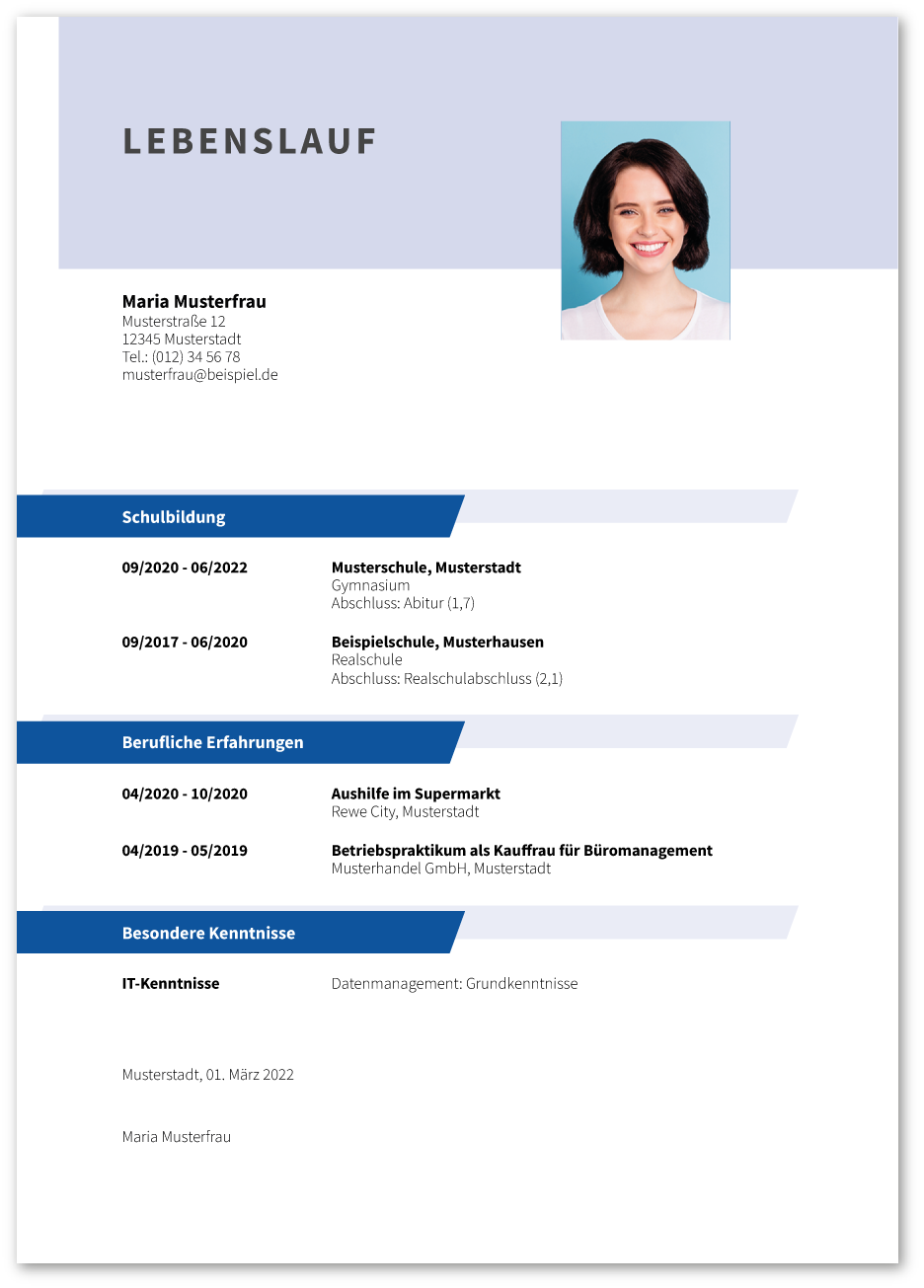 Lebenslauf: Fachangestellter / Fachangestellte für Medien- und Informationsdienste (Information und Dokumentation)