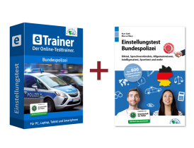 Einstellungstest Bundespolizei Kombipaket: Online-Testtrainer + Buch