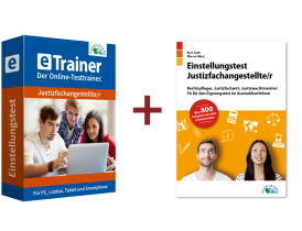 Einstellungstest Justizfachangestellte Kombipaket: Online-Testtrainer + Buch