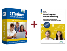 Einstellungstest JVA / Justizvollzug Kombipaket: Online-Testtrainer + Buch