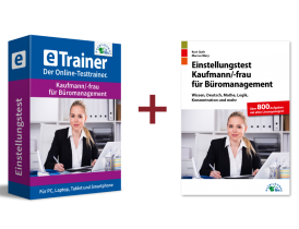 Einstellungstest Kaufmann / Kauffrau für Büromanagement Kombipaket: Online-Testtrainer + Buch