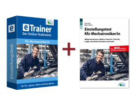 Einstellungstest Kfz-Mechatroniker Kombipaket: Online-Testtrainer + Buch