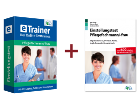Einstellungstest Pflegefachmann / Pflegefachfrau Kombipaket: Online-Testtrainer + Buch
