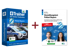 Einstellungstest Polizei Bayern Kombipaket: Online-Testtrainer + Buch