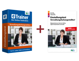 Einstellungstest Verwaltungsfachangestellte Kombipaket: Online-Testtrainer + Buch