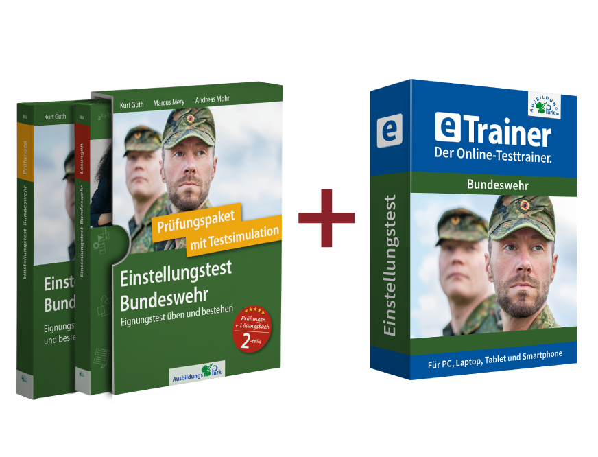 Einstellungstest Bundeswehr XXL | Online-Testtrainer + Buch-Prüfungspaket