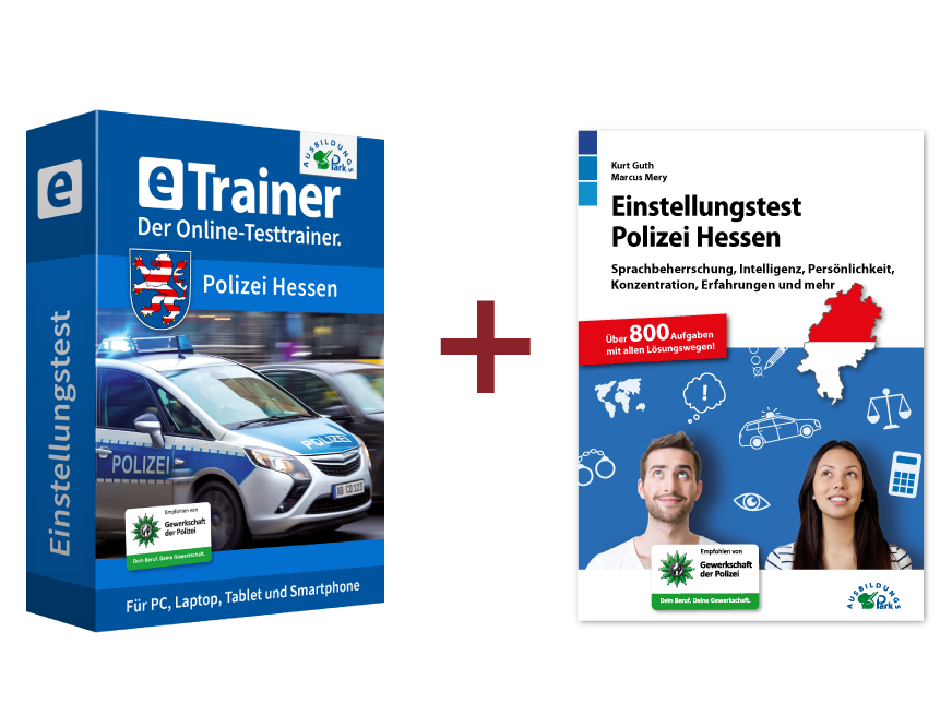 Einstellungstest Polizei Hessen Kombipaket: Online-Testtrainer + Buch