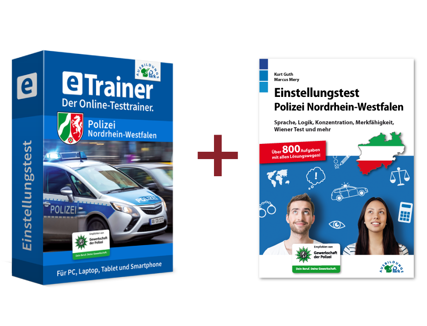 Einstellungstest Polizei NRW Kombipaket: Online-Testtrainer + Buch