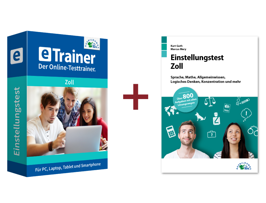 Einstellungstest Zoll Kombipaket: Online-Testtrainer + Buch