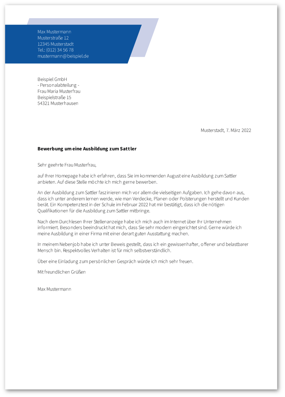 anschreiben-sattler-sattlerin-fahrzeugsattlerei