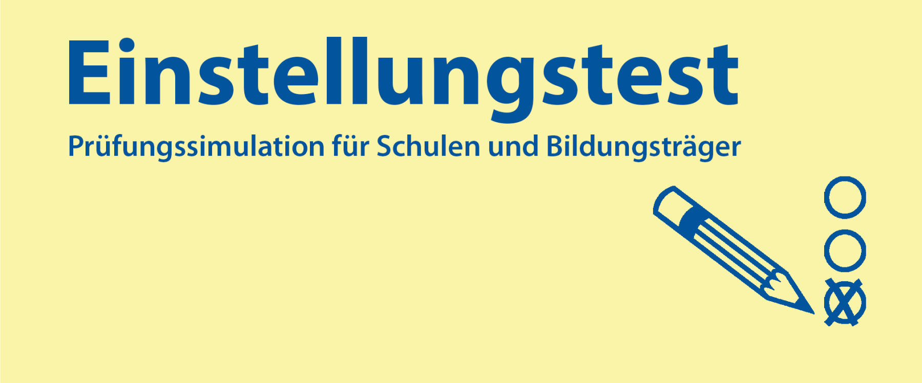 Prüfungssimulation für Schulen Bildungsträger