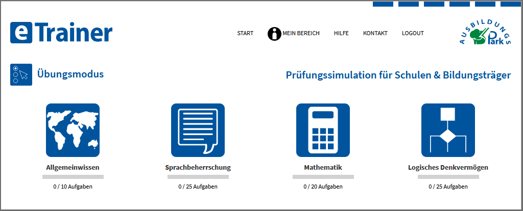 Online-Prüfungssimulation für Schulen und Bildungsträger