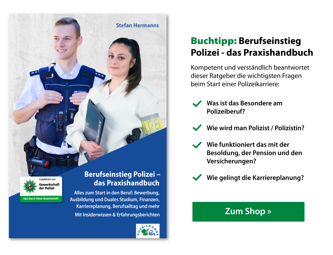 Banner Berufseinstieg Polizei - das Praxishandbuch