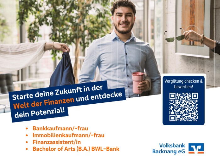 Tipps zur Bewerbung bei der Volksbank Backnang